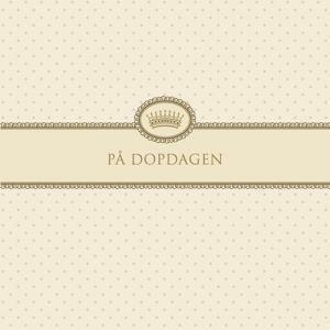 Kort "På Dopdagen"(cremefärgad)