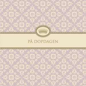 Kort "På Dopdagen"(gammelrosa)